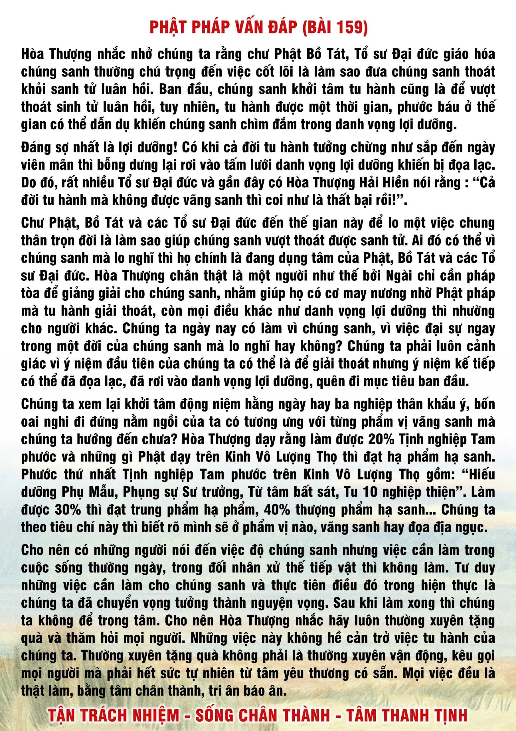 159 · Phật Pháp Vấn Đáp - 159